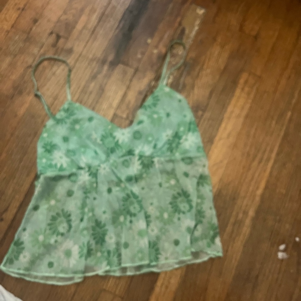 RSQ Mint Floral Camisole